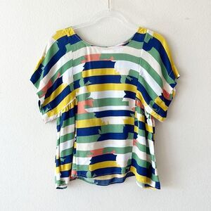 Anthropologie Maeve Stripe Rayon Top
